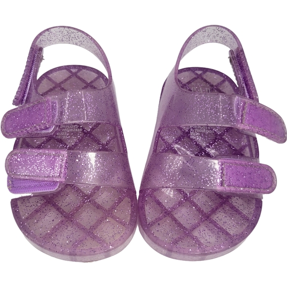 Baby Gap Girls' Clear Glitter Jelly Open Toe Sandals size 5  Pre-owned - Picture 6 of 6